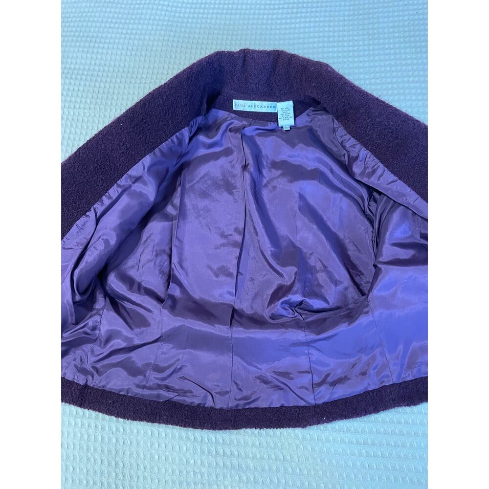 VTG Paul Alexander Wool Blend Retro Terry Cloth Textured Cropped Womens Blazer 6 - Picture 10 of 10